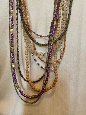 Coldwater Creek long Multi-Strand Beaded Necklace